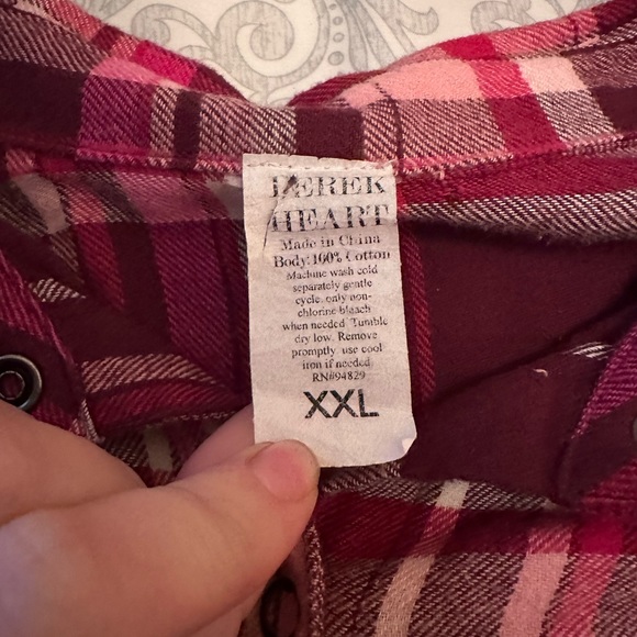 Pink Button Up Flannel - Picture 2 of 2